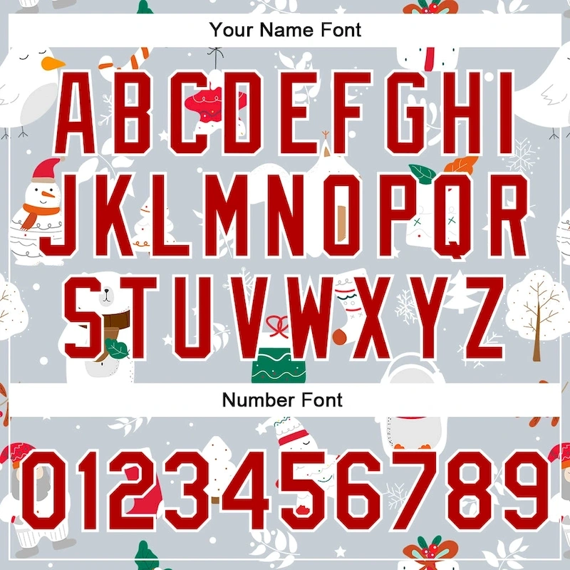 Custom Silver Red-White Christmas 3D Bomber Full-Snap Varsity Letterman Jacket Custom Silver Red-White Christmas 3D Bomber Full-Snap Varsity Letterman Jacket