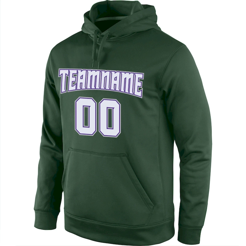Custom Stitched Green White-Purple Sports Pullover Sweatshirt Hoodie Custom Stitched Green White-Purple Sports Pullover Sweatshirt Hoodie