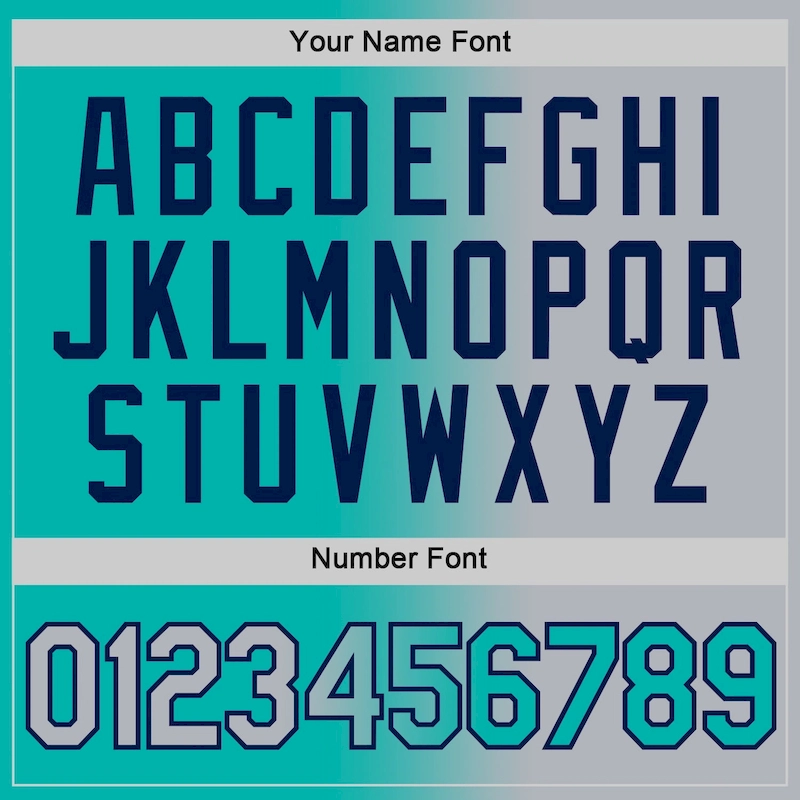 Custom Aqua Gray-Navy Gradient Fashion Performance T-Shirt