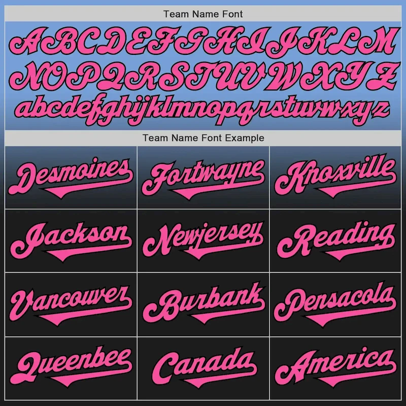 Custom Light Blue Pink-Black Authentic Fade Fashion Baseball Jersey