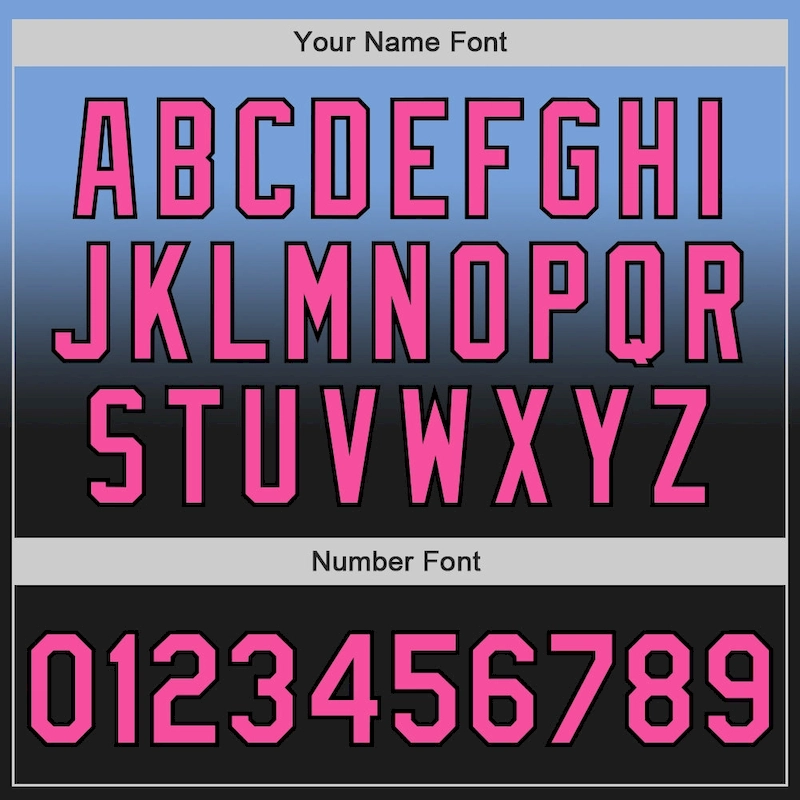 Custom Light Blue Pink-Black Authentic Fade Fashion Baseball Jersey