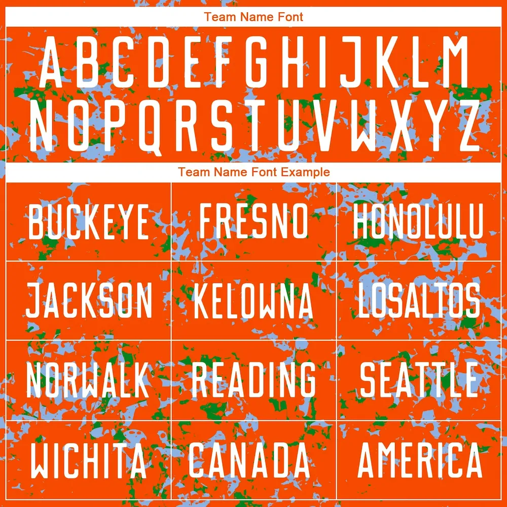 Custom Orange Light Blue-Grass Green Abstract Fragment Art Sublimation rugby Uniform Jersey