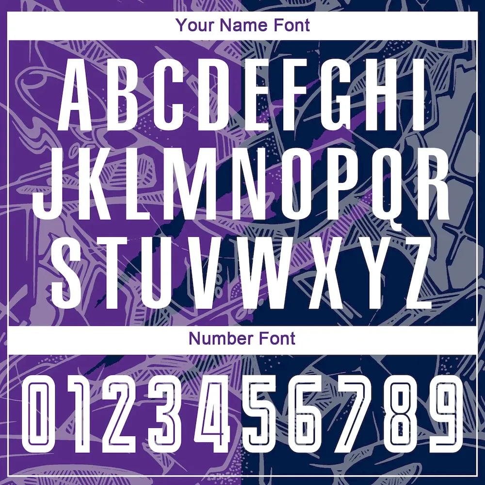 Custom Graffiti Pattern Purple-Navy Scratch Sublimation rugby Uniform Jersey