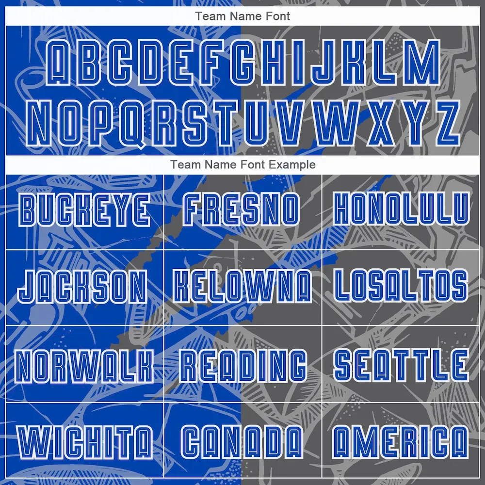 Custom Graffiti Pattern Thunder Blue-Steel Gray Scratch Sublimation rugby Uniform Jersey