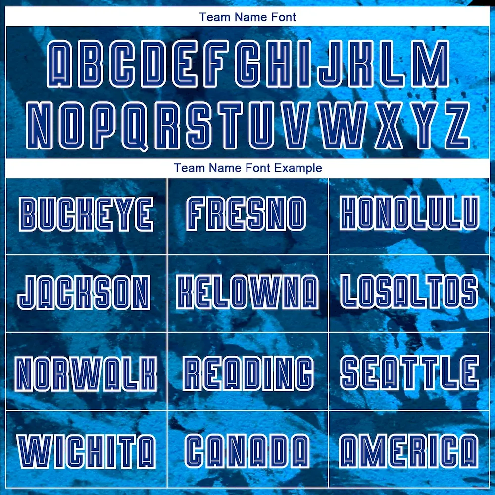 Custom Tie Dye Royal-White Sublimation rugby Uniform Jersey