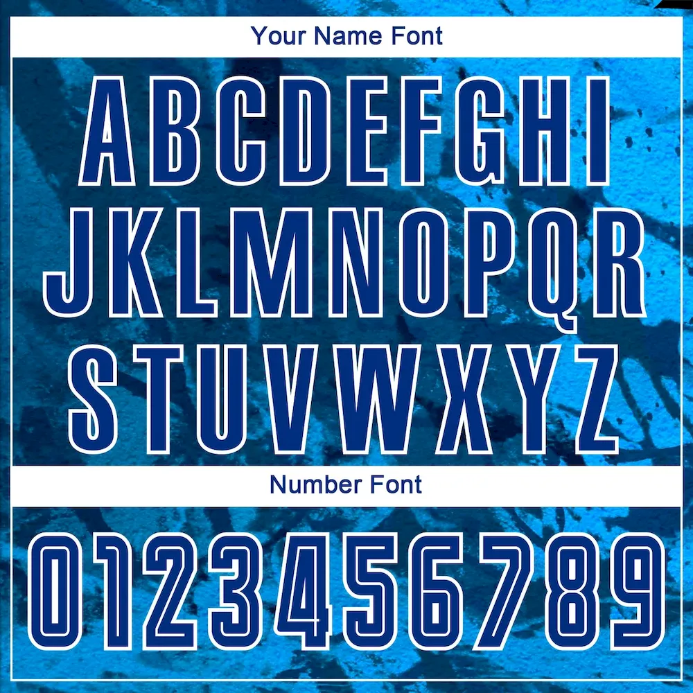 Custom Tie Dye Royal-White Sublimation rugby Uniform Jersey