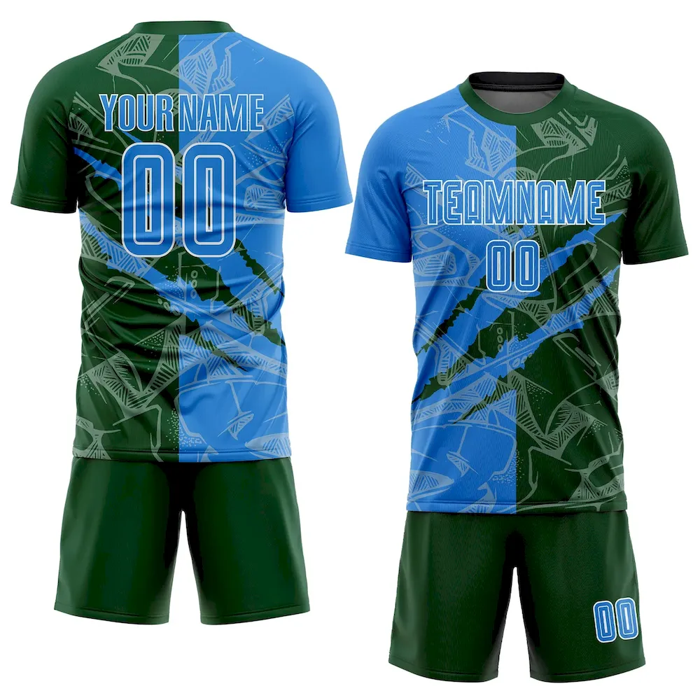 Custom Graffiti Pattern Powder Blue-Green Scratch Sublimation rugby Uniform Jersey Custom Graffiti Pattern Powder Blue-Green Scratch Sublimation rugby Uniform Jersey
