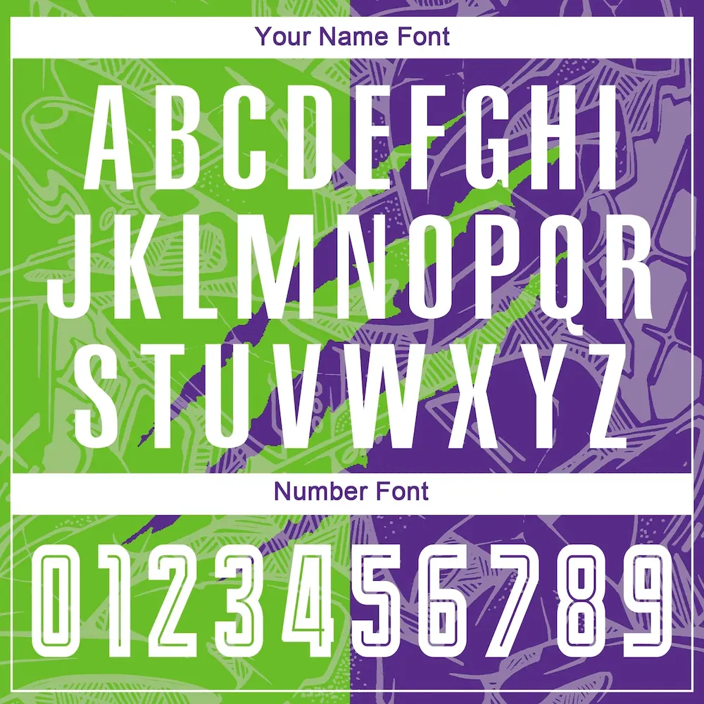 Custom Graffiti Pattern Aurora Green-Purple Scratch Sublimation rugby Uniform Jersey