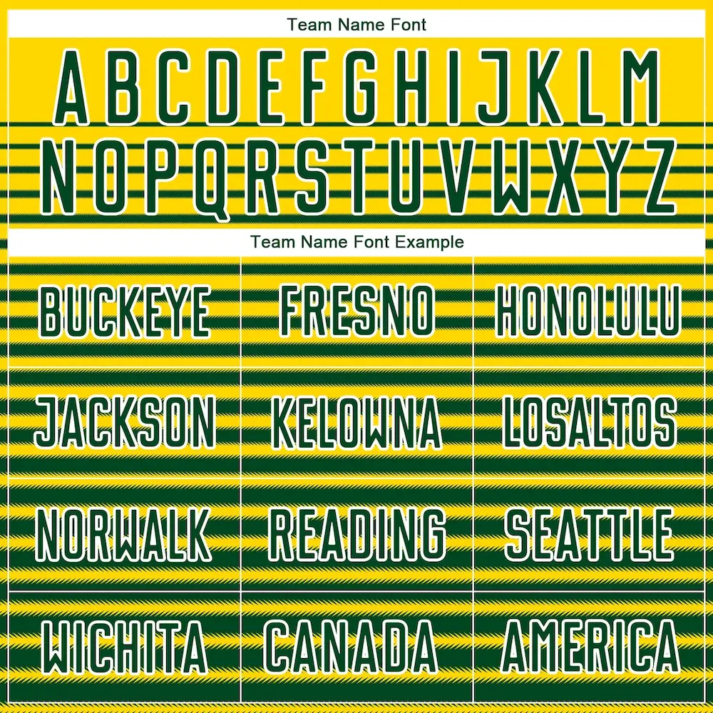 Custom Gold Green-White Sublimation rugby Uniform Jersey