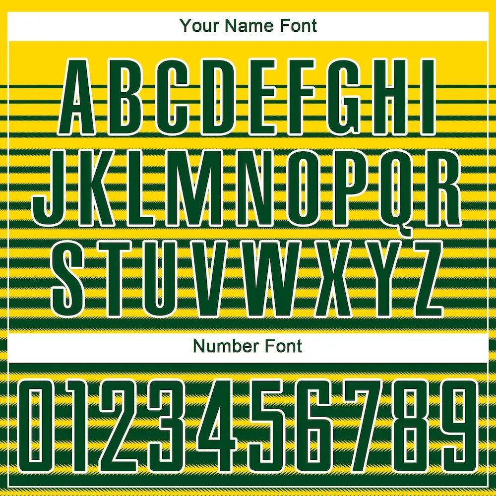 Custom Gold Green-White Sublimation rugby Uniform Jersey