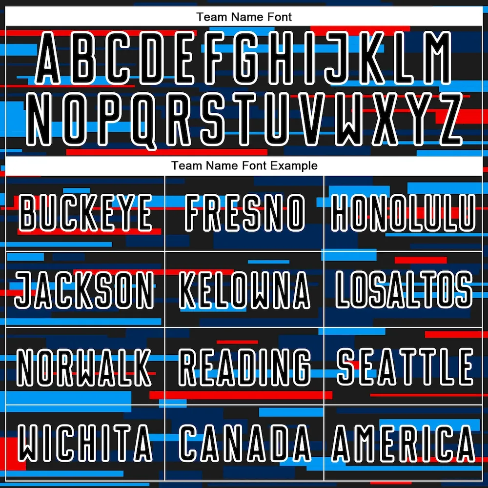 Custom Black Sky Blue-White Lines Sublimation rugby Uniform Jersey