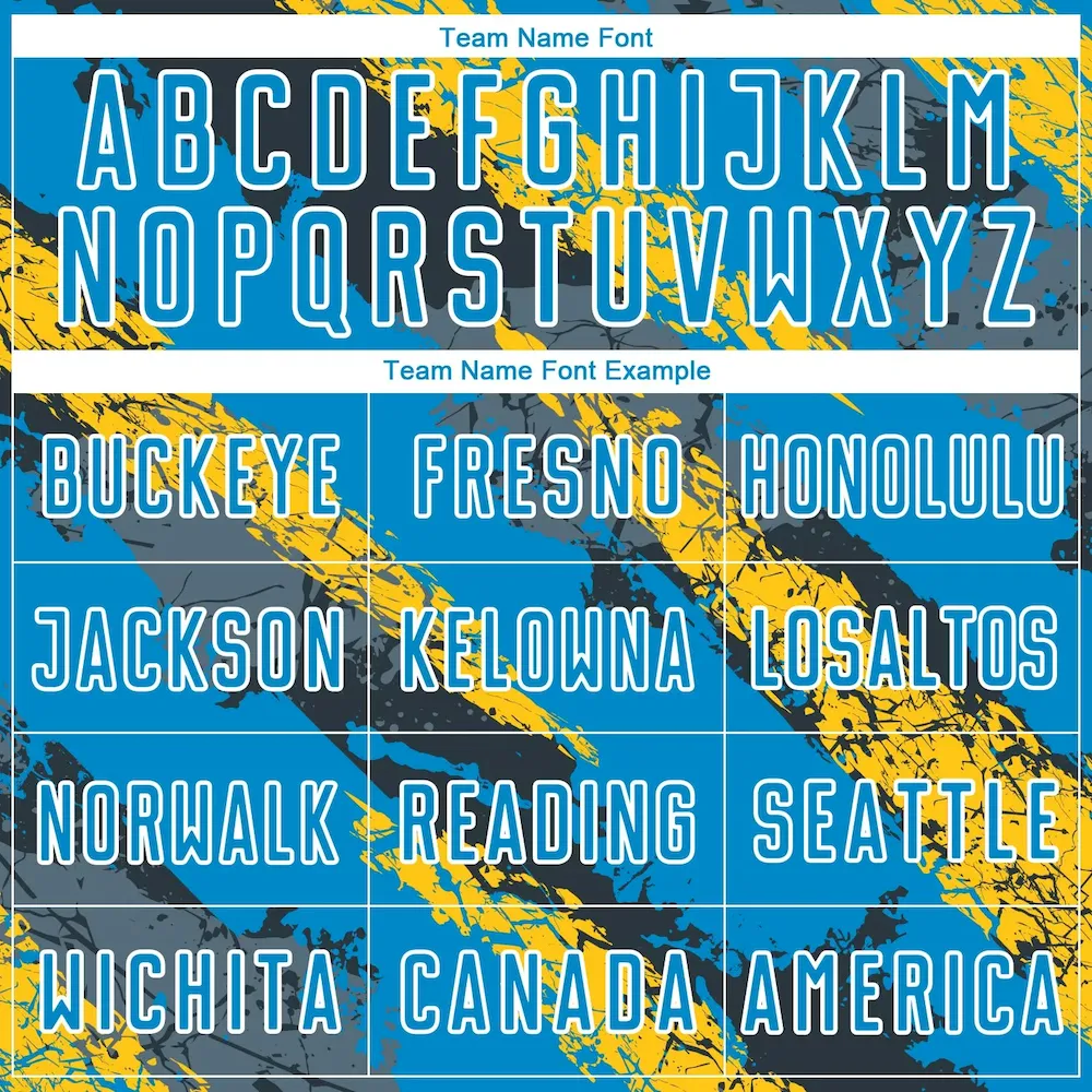 Custom Powder Blue Yellow-White Sublimation rugby Uniform Jersey