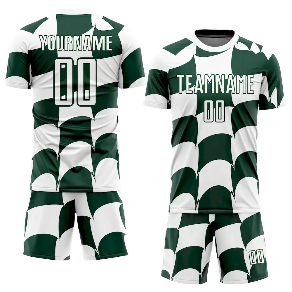 Custom White Green Plaid Sublimation rugby Uniform Jersey Custom White Green Plaid Sublimation rugby Uniform Jersey
