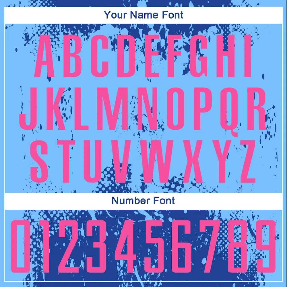 Custom Royal Pink-Light Blue Sublimation rugby Uniform Jersey