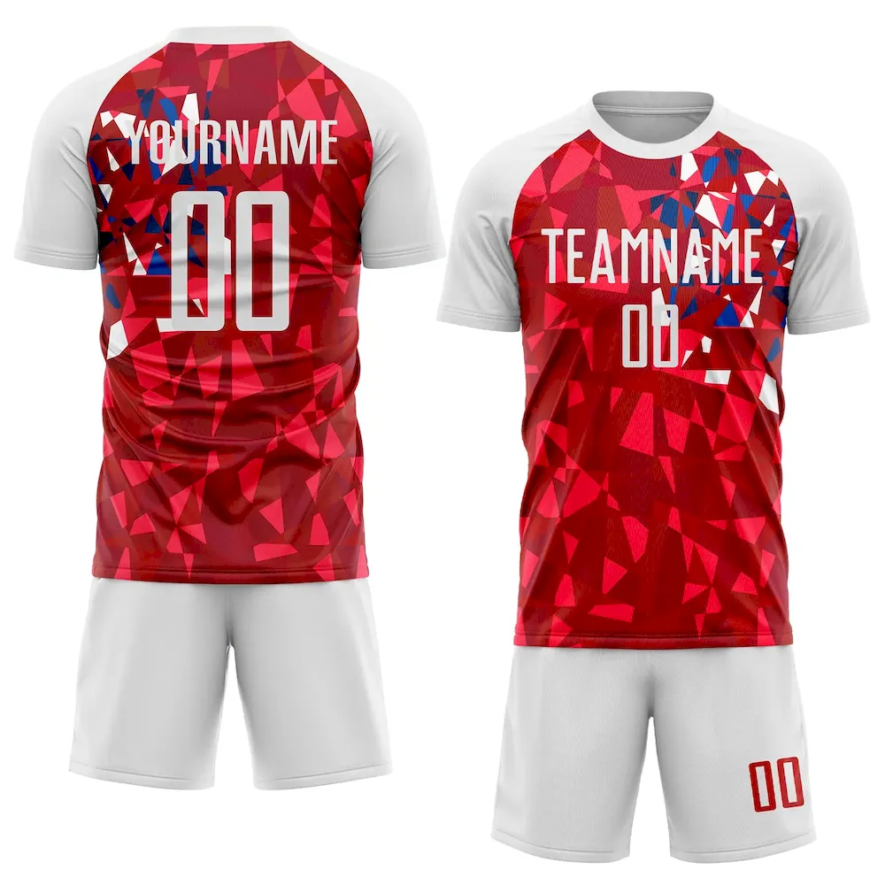 Custom Red White Sublimation rugby Uniform Jersey