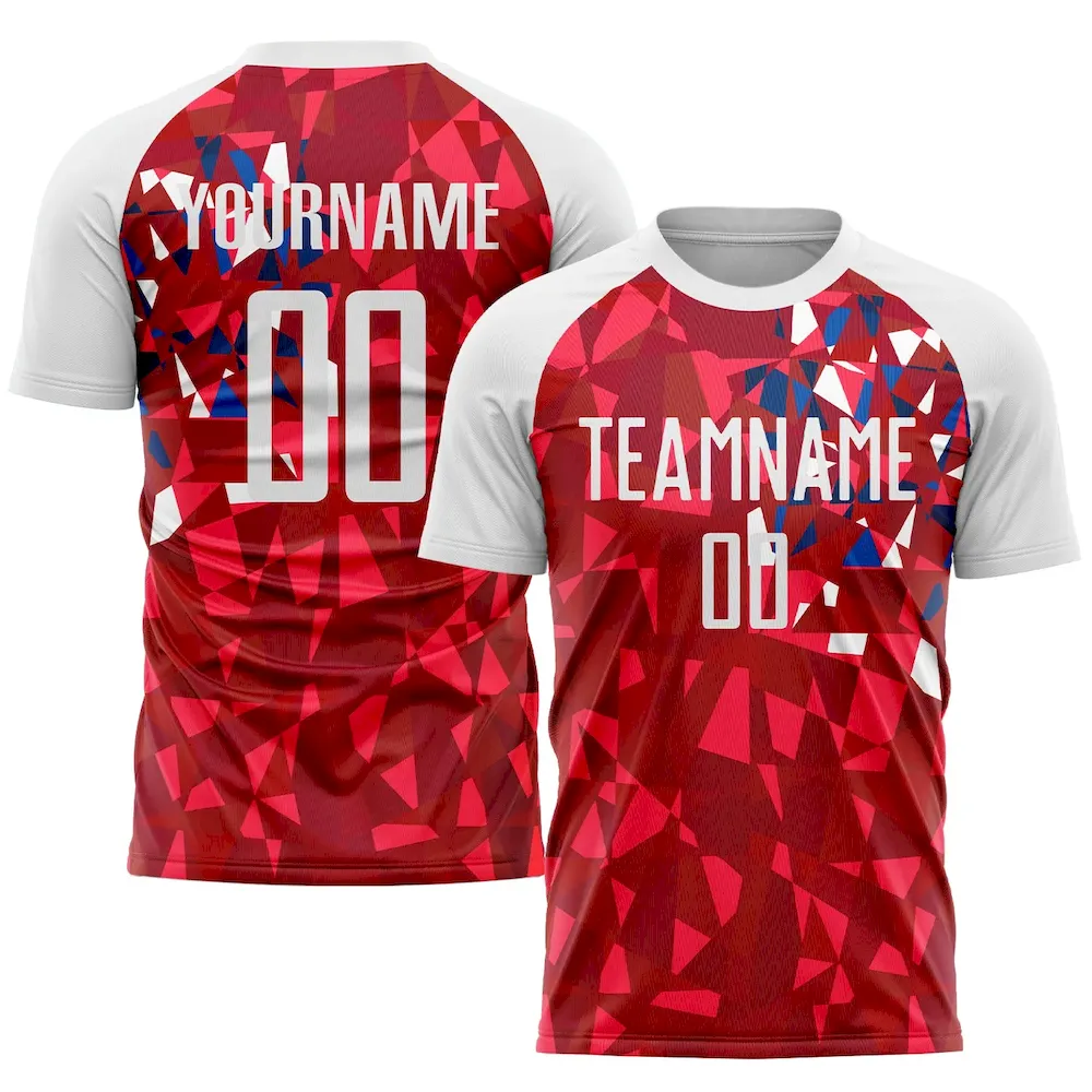 Custom Red White Sublimation rugby Uniform Jersey