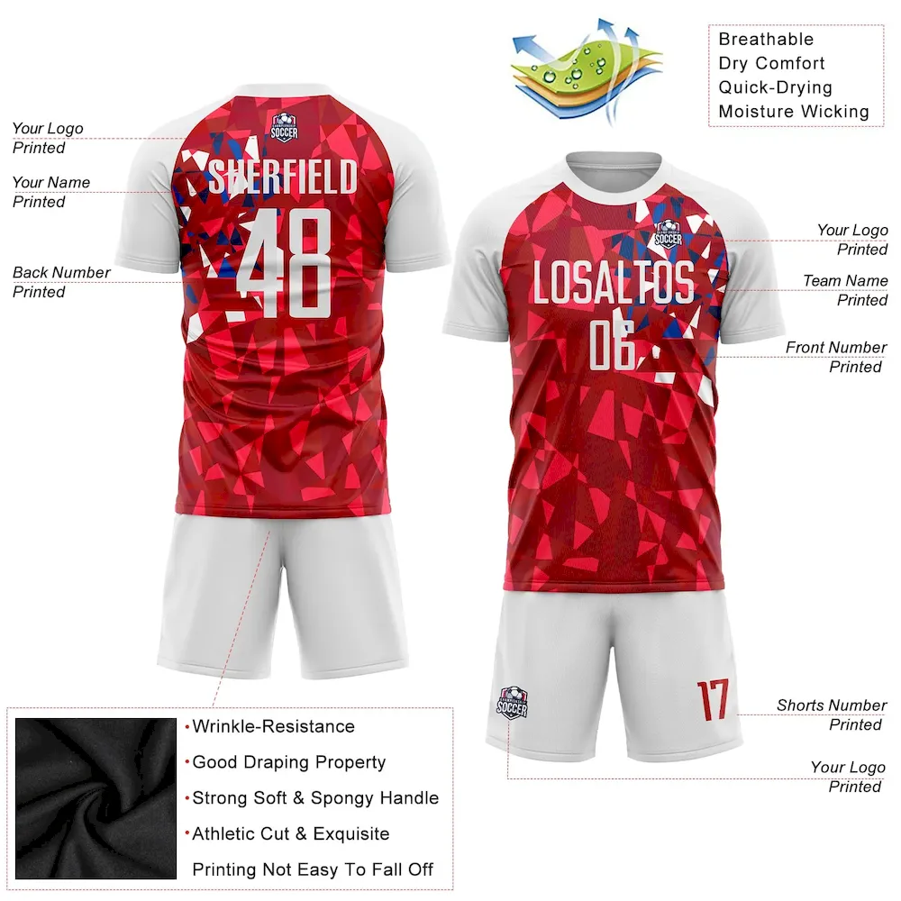 Custom Red White Sublimation rugby Uniform Jersey