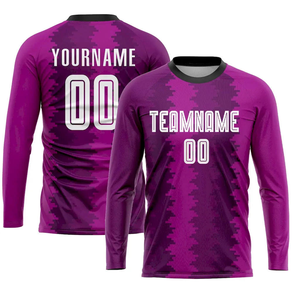 Custom Purple White-Pink Sublimation rugby Uniform Jersey