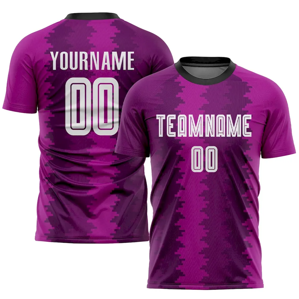 Custom Purple White-Pink Sublimation rugby Uniform Jersey