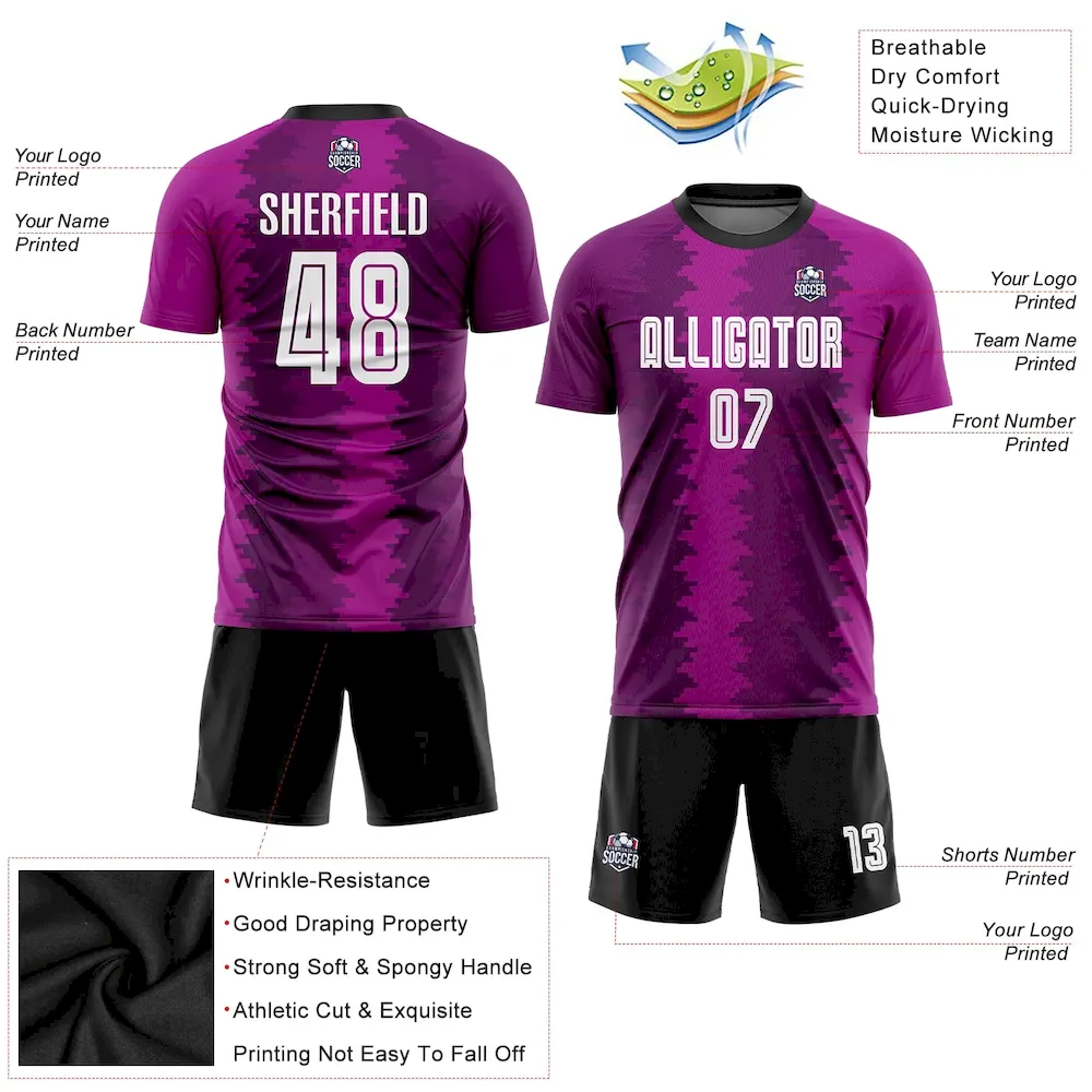 Custom Purple White-Pink Sublimation rugby Uniform Jersey