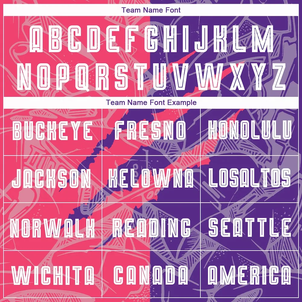 Custom Graffiti Pattern Neon Pink-Purple Scratch Sublimation rugby Uniform Jersey Custom Graffiti Pattern Neon Pink-Purple Scratch Sublimation rugby Uniform Jersey