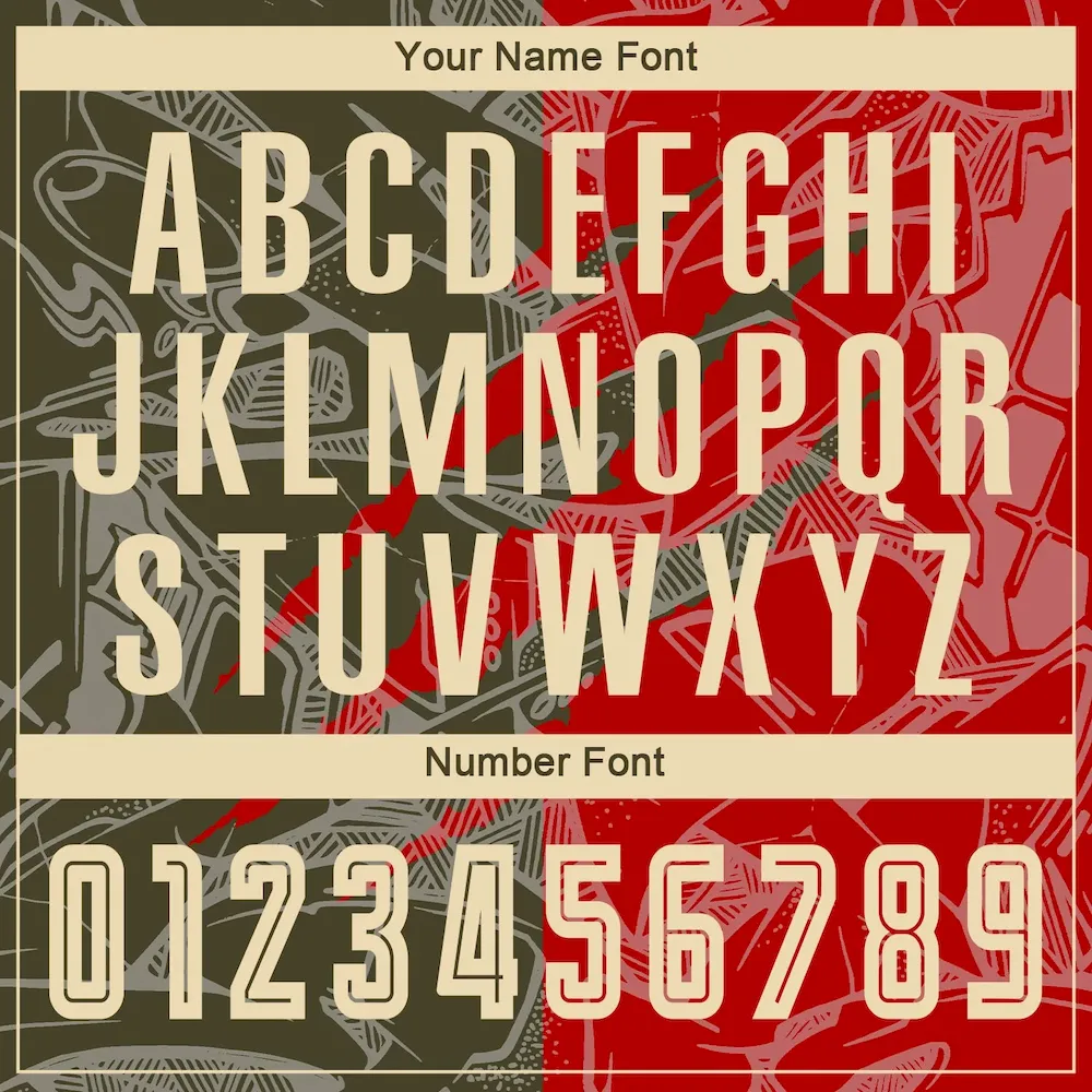 Custom Graffiti Pattern City Cream Red-Olive Scratch Sublimation rugby Uniform Jersey