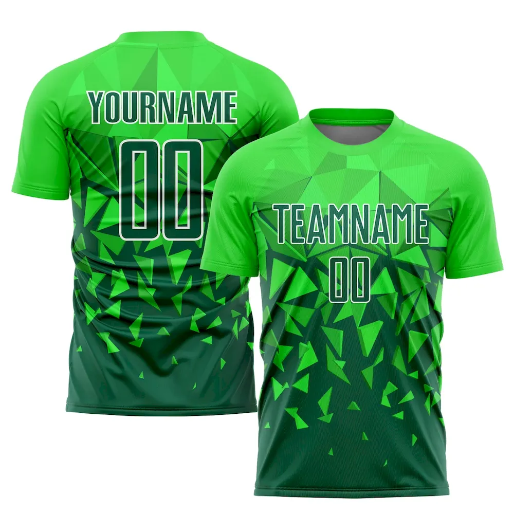 Custom Green Grass Green-White Sublimation rugby Uniform Jersey