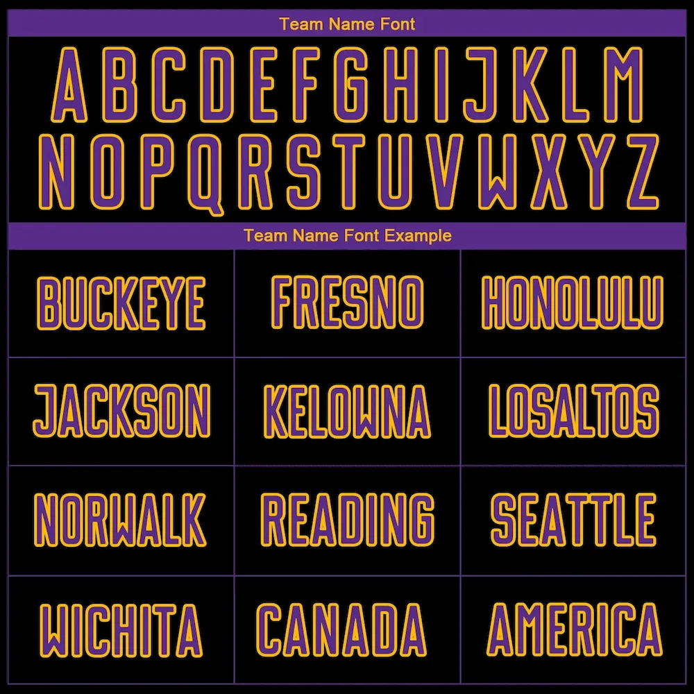 Custom Black Purple-Gold Sublimation rugby Uniform Jersey