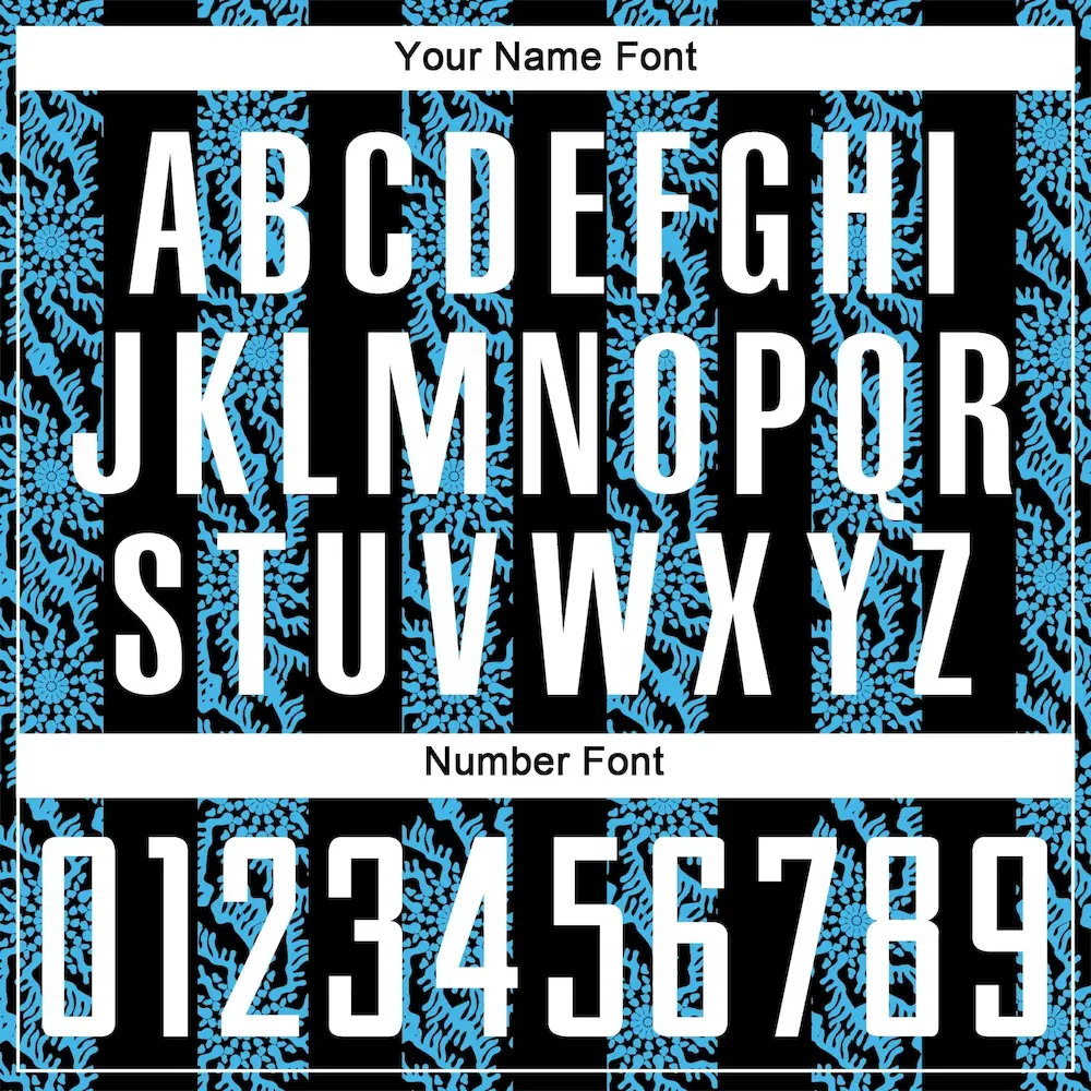 Custom Black White-Sky Blue Abstract Shape Sublimation rugby Uniform Jersey