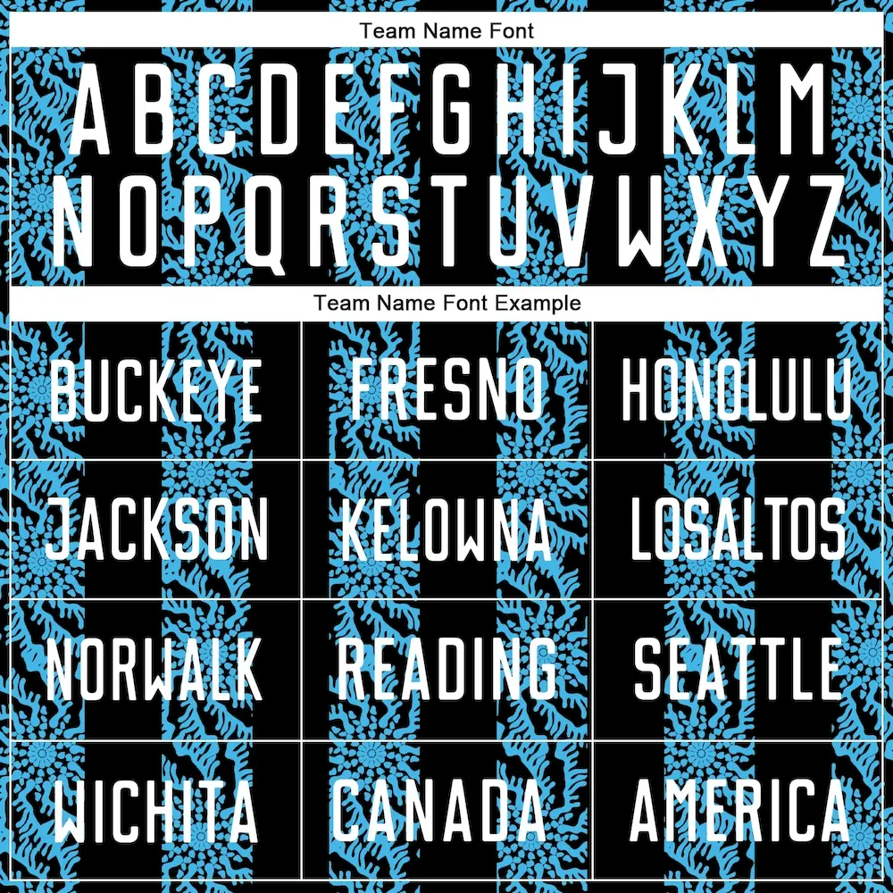 Custom Black White-Sky Blue Abstract Shape Sublimation rugby Uniform Jersey