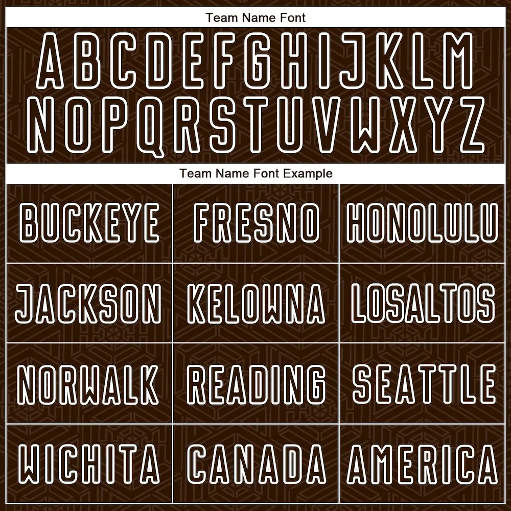 Custom Brown White Geometric Shape Sublimation rugby Uniform Jersey