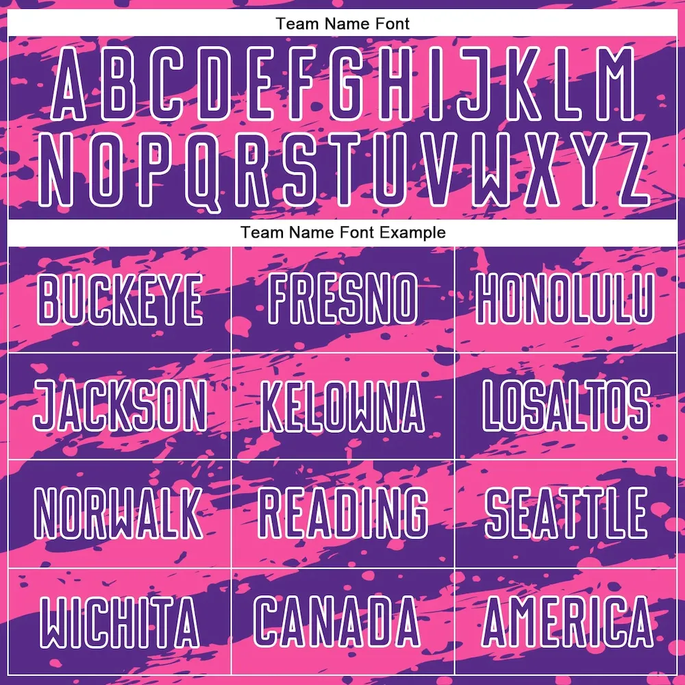 Custom Purple Pink-White Splash Sublimation rugby Uniform Jersey