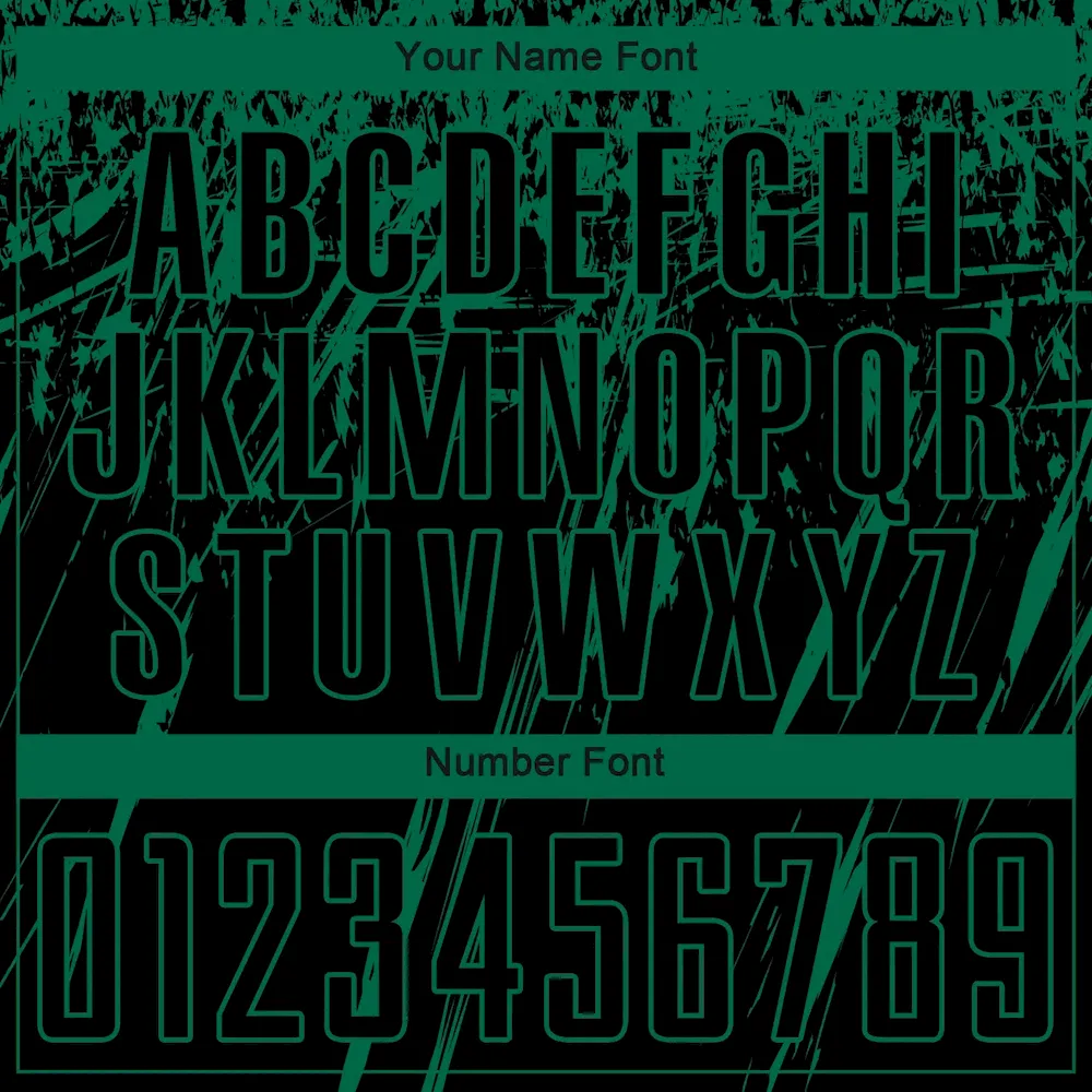 Custom Black Kelly Green Sublimation rugby Uniform Jersey