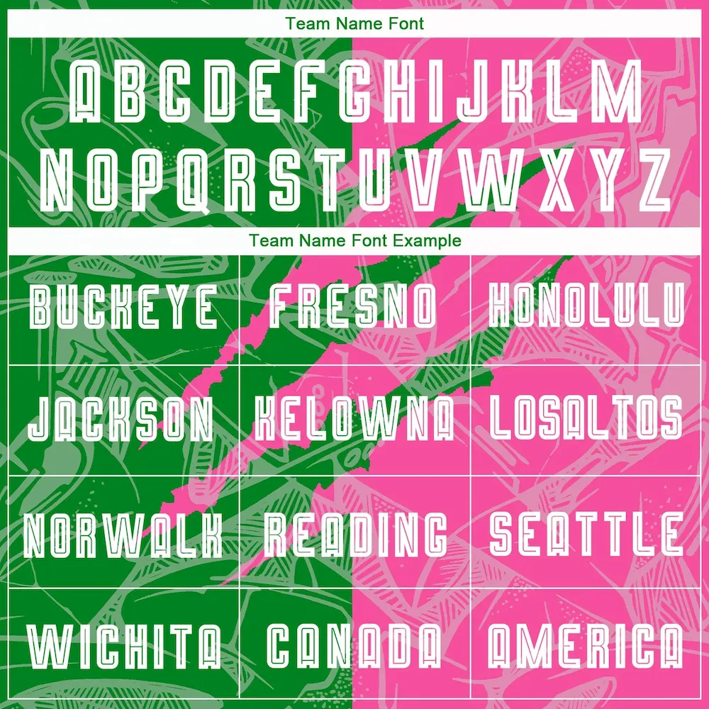 Custom Graffiti Pattern Grass Green-Pink Scratch Sublimation rugby Uniform Jersey