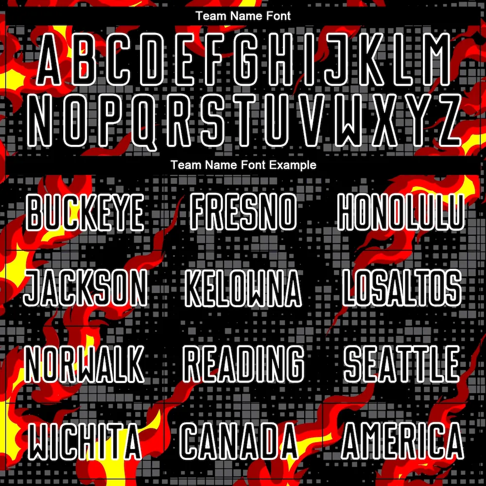 Custom Black Gray Red-Gold Flame Sublimation rugby Uniform Jersey