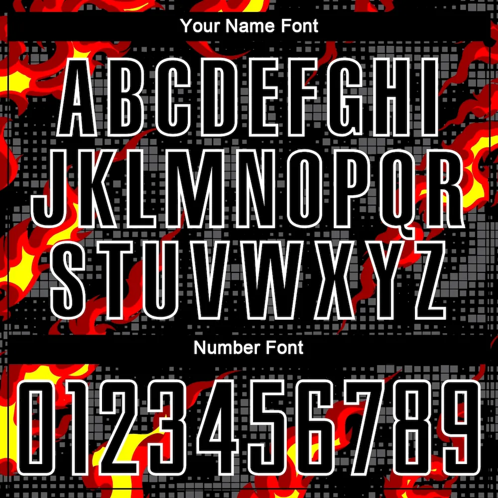 Custom Black Gray Red-Gold Flame Sublimation rugby Uniform Jersey