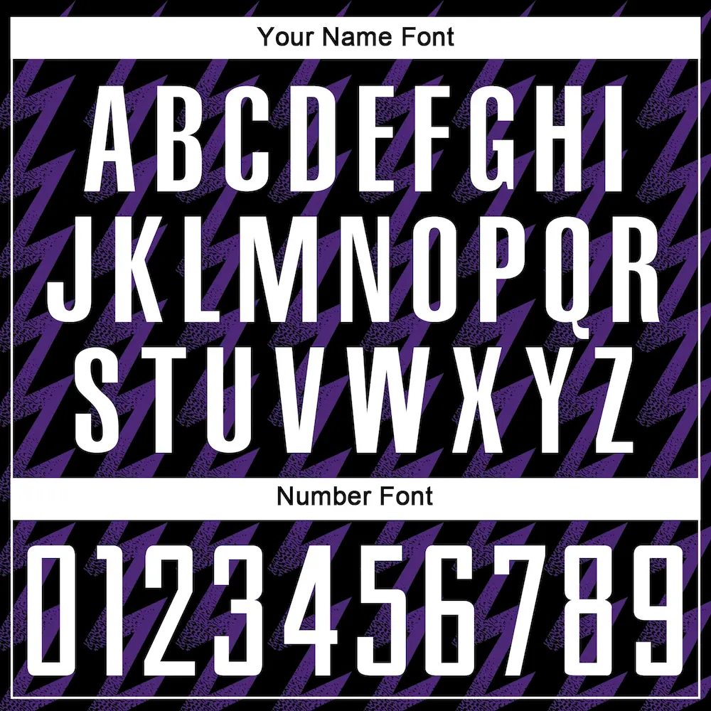 Custom Black White-Purple Zigzag Shape Sublimation rugby Uniform Jersey