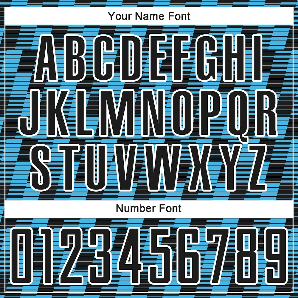 Custom Black Sky Blue-White Line Sublimation rugby Uniform Jersey