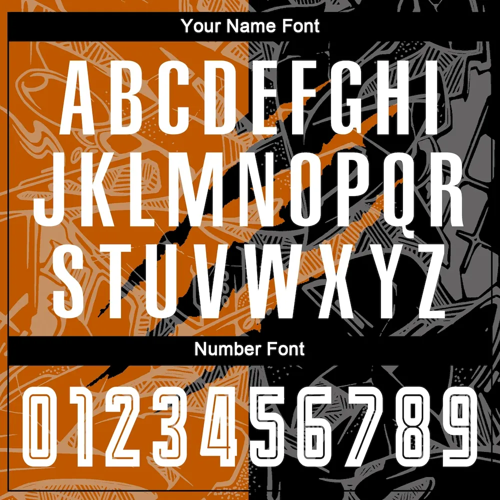 Custom Graffiti Pattern Black-Texas Orange Scratch Sublimation rugby Uniform Jersey