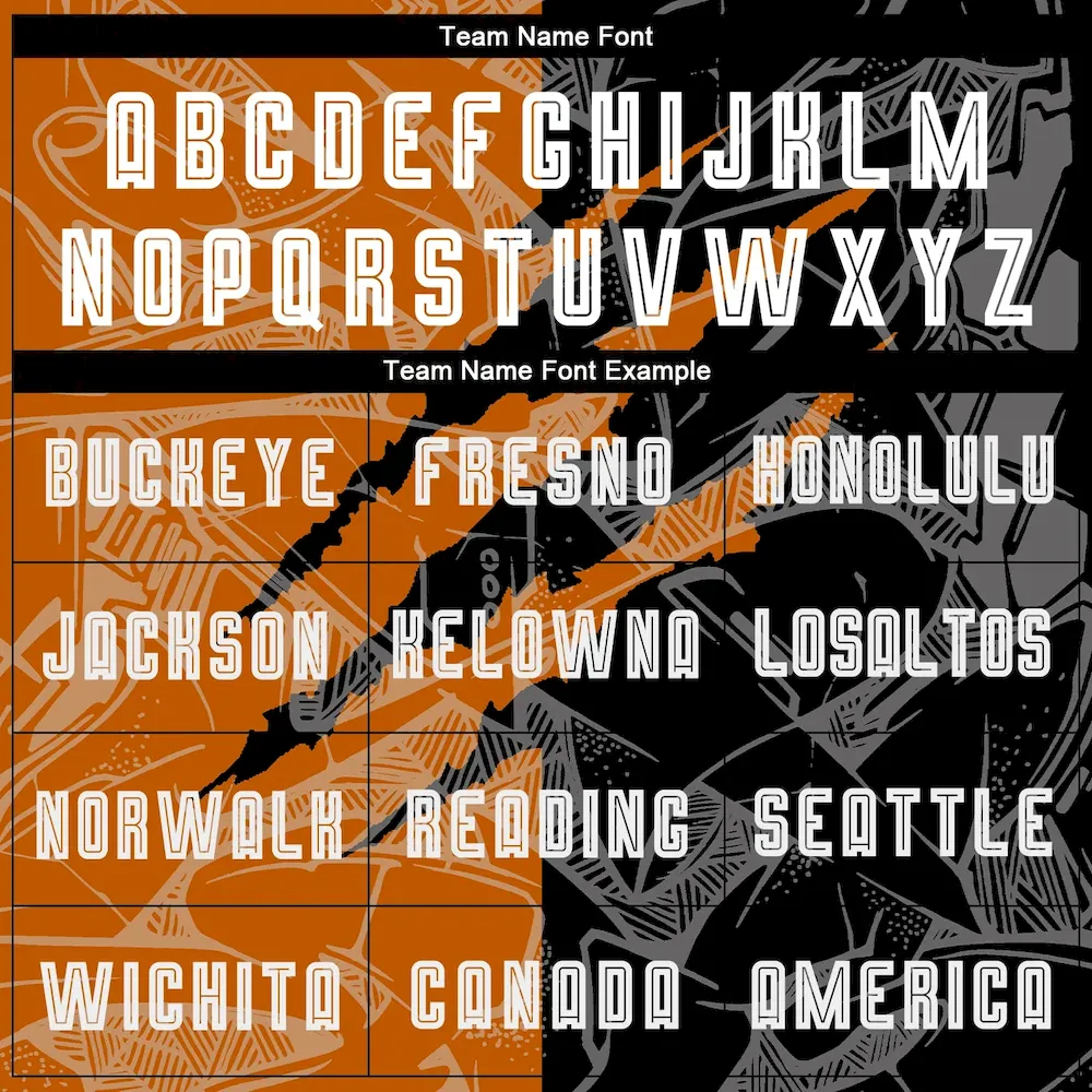 Custom Graffiti Pattern Black-Texas Orange Scratch Sublimation rugby Uniform Jersey