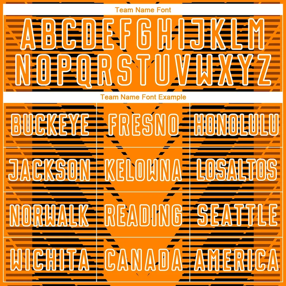 Custom Bay Orange Black Lines Sublimation rugby Uniform Jersey