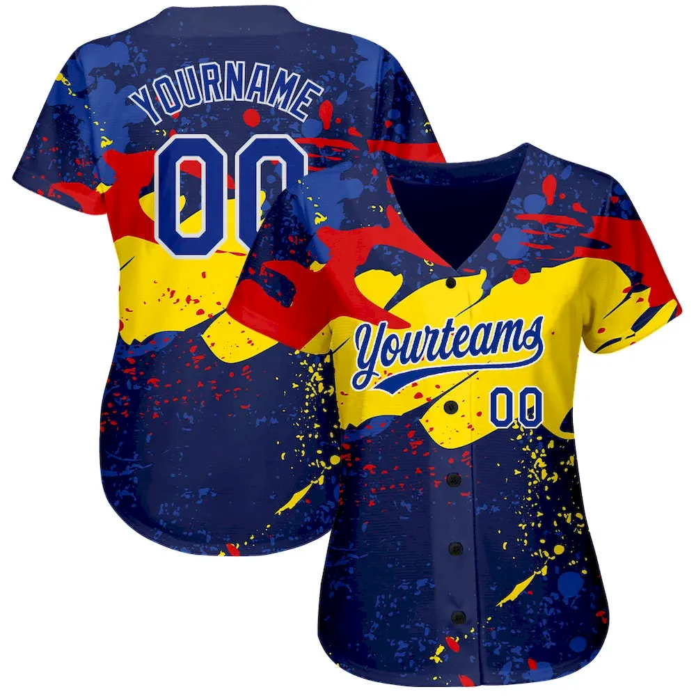 Custom Figure Royal-Gold 3D Pattern Design Authentic Cricket Jersey