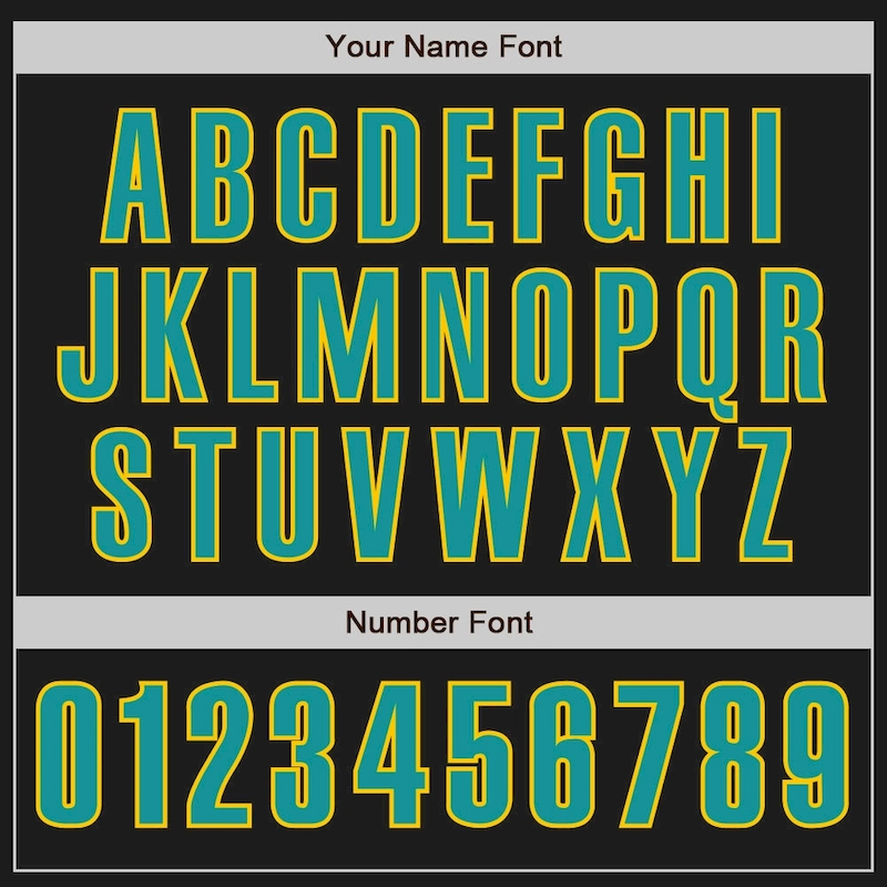 Custom Black Teal-Yellow Authentic Baseball Jersey