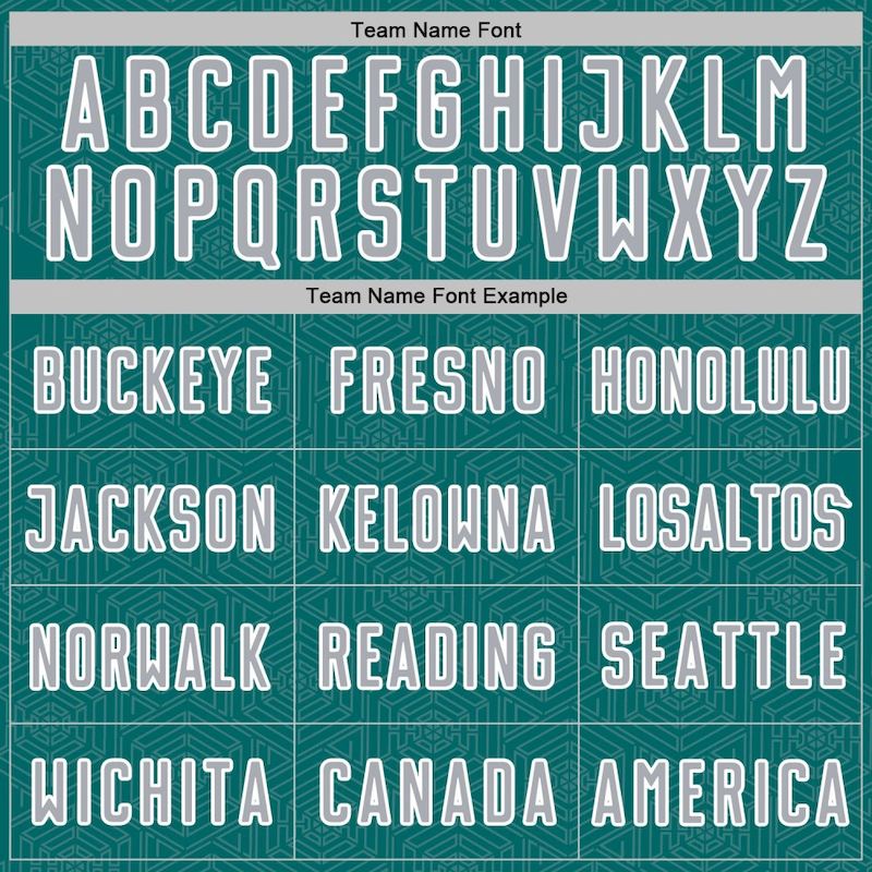 Sublimation Gray-White Geometric Uniform Jersey Custom Shape Soccer Sports Teal