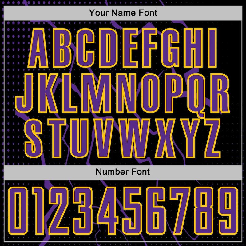 Soccer Purple-Yellow Jersey Uniform Lightning Black Sublimation Custom Sports