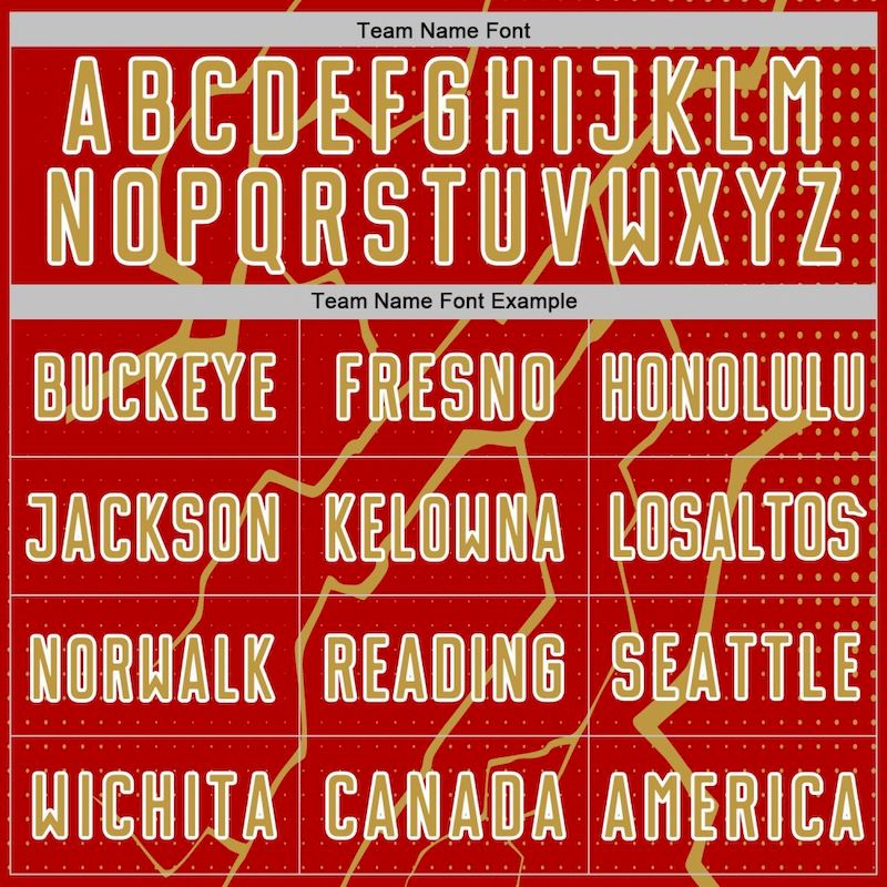 Lightning Custom Jersey Soccer Uniform Gold-White Old Red Sports Sublimation