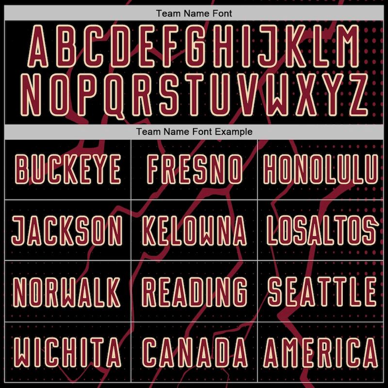 Lightning Black Soccer Uniform Jersey Sublimation Custom Sports Crimson-Cream