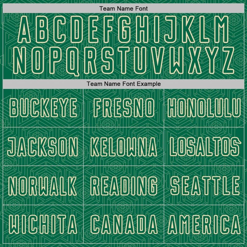 Kelly Sports Shape Jersey Sublimation Custom Uniform Geometric Cream Green Soccer