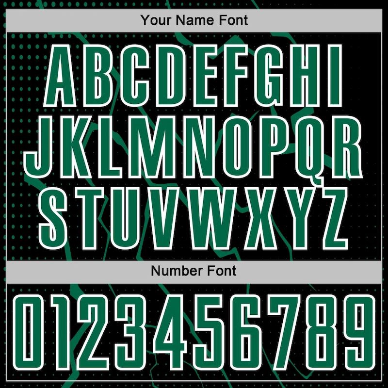 Black Jersey Sports Kelly Soccer Sublimation Custom Green-White Uniform Lightning