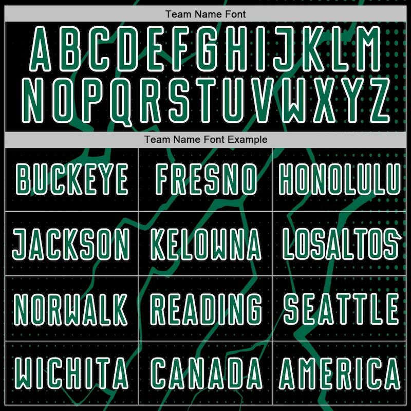 Black Jersey Sports Kelly Soccer Sublimation Custom Green-White Uniform Lightning